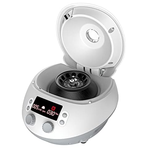 4E's USA High Speed Micro Centrifuge - Benchtop Centrifuge 500 to 15000 RPM Speed with 15100xg RCF, Lab Benchtop Centrifuge Machine with 12-Tube Rotor for 0.2ml/0.5ml/1.5ml/2ml Cover