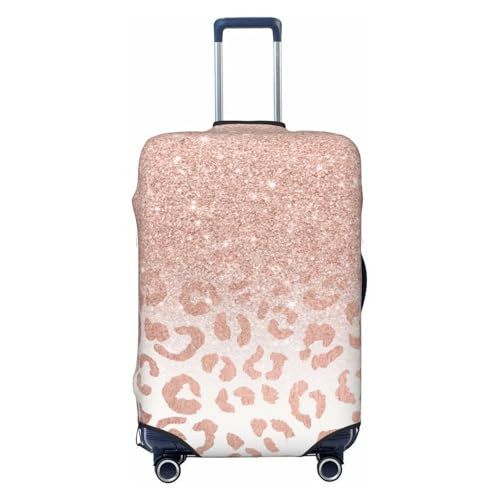 Rose Gold Glitter Print Luggage Suitcase Covers Elastic Washable Luggage Protector Luggage Covers For Suitcase