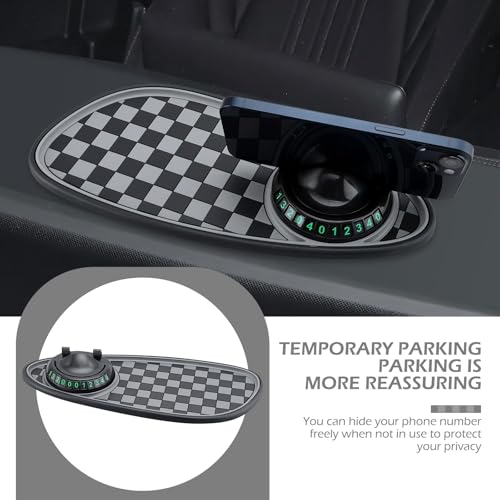 SLIMI 1 PC Multifunction Car Anti-slip Mat, Car Dashboard Phone Holder, Anti-slip Rubber Organizer Pad with Temporary Parking Numbe, Universal Dashboard Accessories, for Most Cars (Black #01) - image 7