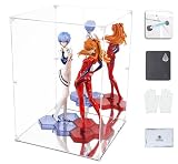 COOLTAKU フィギュアケース アクリル UVカット 台座ミラー 背面ミラー マグネット式 磁石付き 前扉 積み重ね強化 コレクションケース より堅固 組み立て式 アクリルケース ディスプレイケース 防汚れ 手袋 クリーニング クロス付き 内寸 (幅35×奥行35×高さ50cm, 台座ミラー＋背面ミラー)