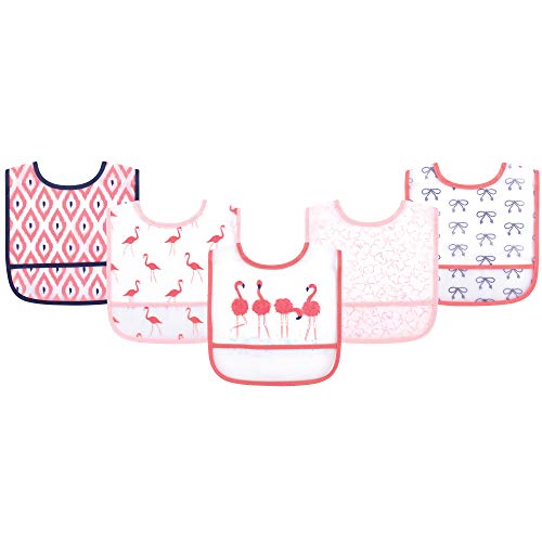 Yoga Sprout Baby Waterproof Bibs, Flamingo 5pk, One Size