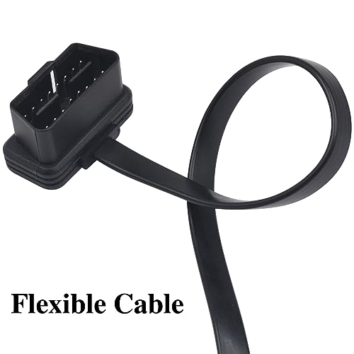 Duttek OBD Extension Cable 3.3FT/1M, Flat Slim OBD2 Port Extender Male to Female 16 Pin for OBDII Scanner, Code Reader, Dash Camera and Car Data Link by Duttek - Used condition - Image 6