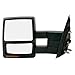 Fit System Driver Side Towing Mirror for Ford F150 extendable, w/Turn Signal & Puddle lamp, Textured Black, Foldaway, Heated Power