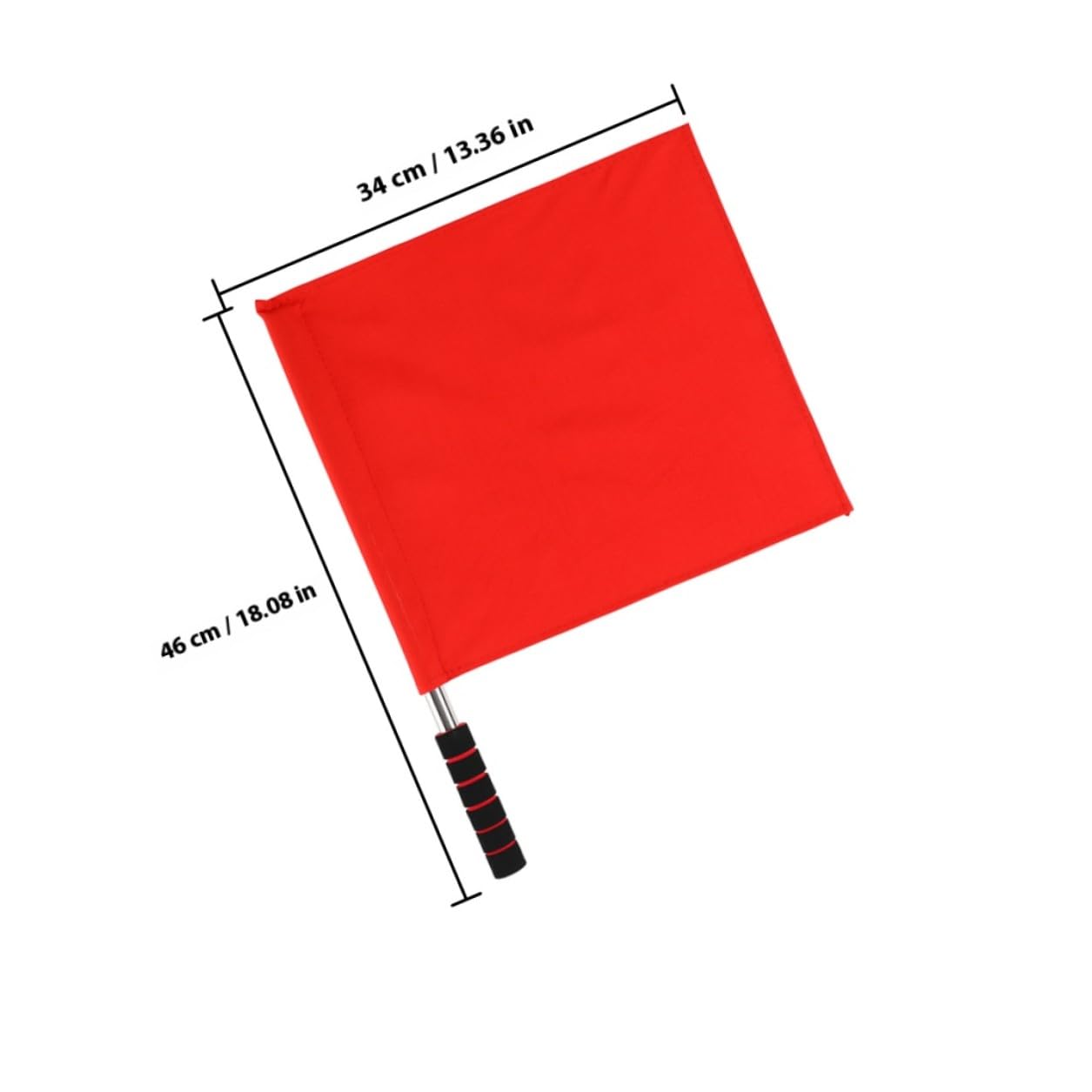 Bandiere Segnaletiche Rosse 4 Pezzi Manico Robusto Acciaio Inossidabile per Traffico Sport Arbitri