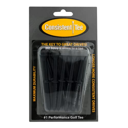 Consistent Tee Unisex Adult Traditional Golf Tees, Black, 3 1/4 Quot US
