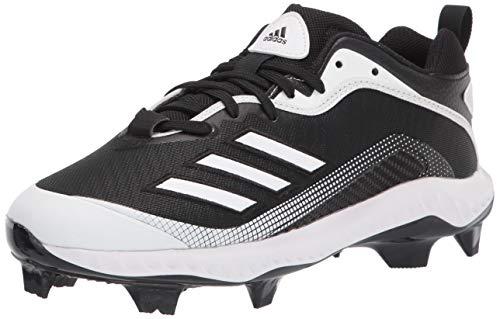 adidas Men's EG6552 Baseball Shoe, Core Black/Footwear White/Footwear White, 17