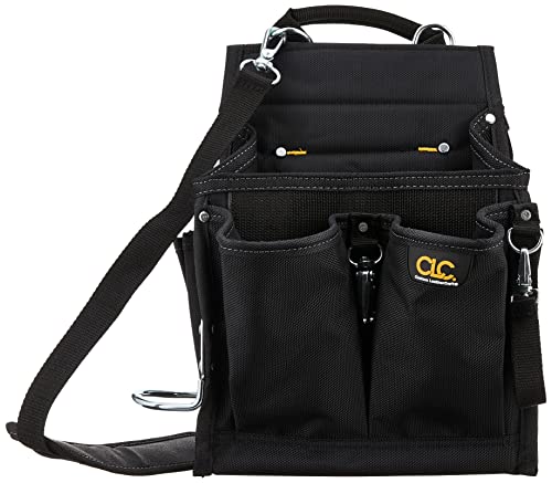 Custom Leathercraft 5508 Professional Electricians Tool Pouch, 20 Pocket,Black