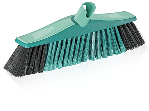 Leifheit Allroundbesen Xtra Clean Plus 30 cm, X-Borsten für gründlicheres Fegen, Kehrbesen mit Borsten aus Kunststofffaser, Feger, Straßenbesen ohne Stiel, Laminatbesen mit Click-System