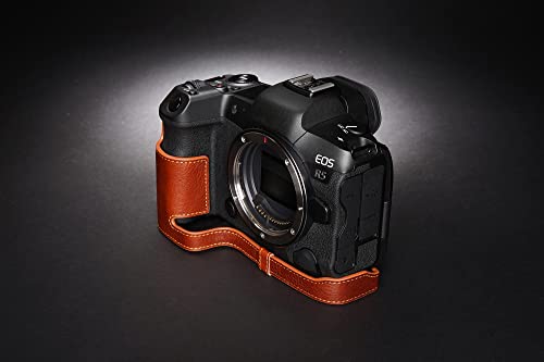 Étui en cuir Canon R5 R6 fait main protection luxe pour boîtier photo