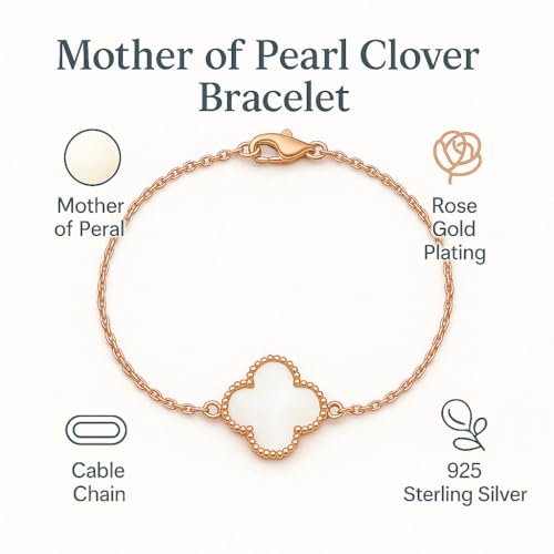 Image of Lucky Charm Clover Bracelet for Women | 925 Sterling Silver with 18K Gold Plating | Adjustable & Anti-Tarnish | Stylish Designer-Inspired Jewelry
