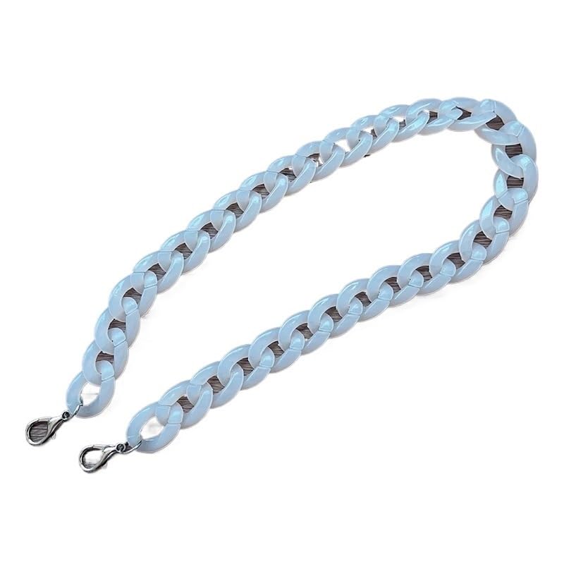 Taschenkette 60/120 cm Kettenriemen Griff for Tasche Crossbody Abnehmbare Tasche Zubehör Bunte Ersatzkette von Taschen Geldbörse Kette Kette FüR Tasche(Noir,120cm)