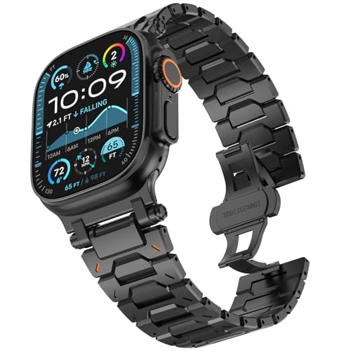 Bracelet compatible avec Apple Watch en acier, idéal pour le bureau