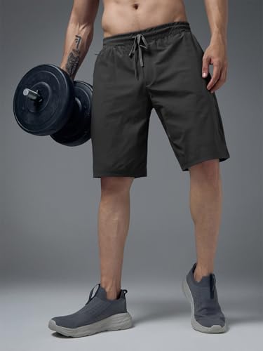 Image of TECHNOSPORT Men's Regular Fit Solid Sports Shorts with Duracool+ for Running, Training & Workout Wear