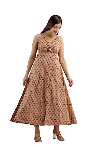 Image of DMP FASHION Women's Cottion Printed Classic Trendy Fashion Dress