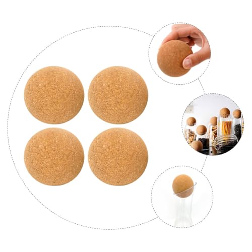 Tapones de corcho de madera para decantador, juego de 4 piezas portátiles para hogar y bar 8