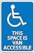 NMC TM104H, Sign "This Space Is Van Accessible" (Pack of 10 pcs)