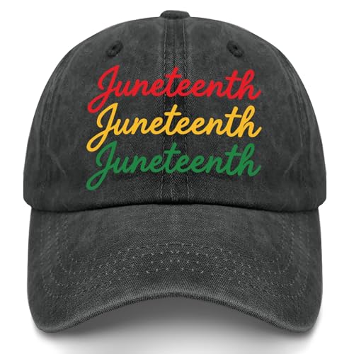 juneteenth 1865 hat Hat for Men Cool Washed Distressed Baseball Cap