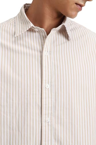 Image of FOREVER 21 Men Striped Regular Fit Striped Shirt