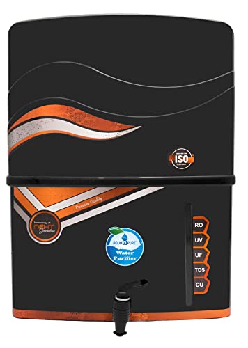 Image of AQUA D PURE 4x Technology with Alkaline Purification, 10 Stage RO Water Purifier with UV, UF, TDS Adjuster and 12 Liter Storage Tank, Best for Home and Offices (S24 AquaX Copper RO)