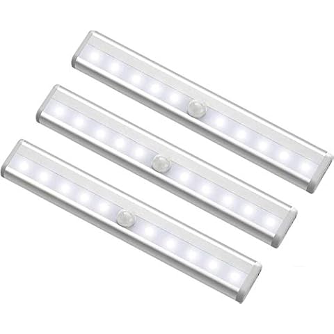 AcornSolution Motion Sensor Closet Light,10 LED Portable Motion Sensor Little Light Wireless LED Under Cabinet Lights,Cupboard (3 Pack) Cover
