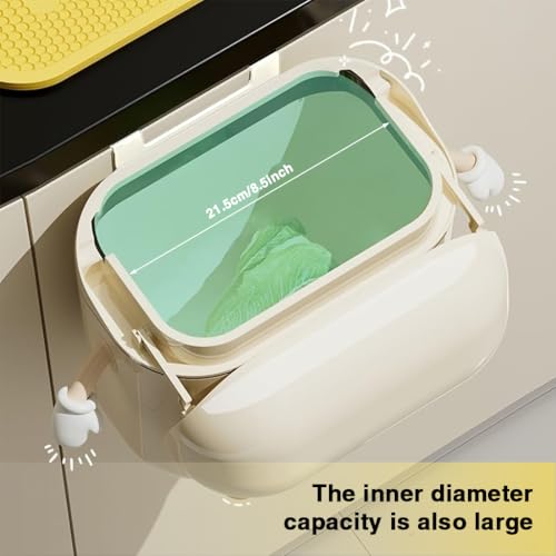 Image of HASTHIP Kitchen Waste Bin 9L Plastic With Lid, Hanging Mount