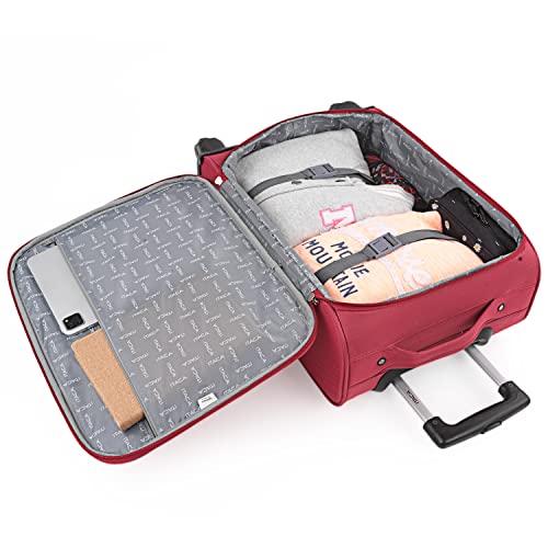 ITACA - Stijve Cabine Suitcase 20 Klein Reis Koffer met Wielen - EVA Hand Koffer 55x40x20 met Telescoopsteel - Lichtgewicht Cabin Max Hanbagage Luggage met TSA-cijferslot 701050, Granaat - Afbeelding 7