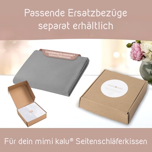 mimi kalu® DAS ORIGINAL Seitenschläferkissen mit Memory Foam [Formstabil] inkl. 100% Soft-Cotton Bezug und Schlafmaske | Schwangerschaftskissen zum Schlafen | Stillkissen | Kuschelkissen