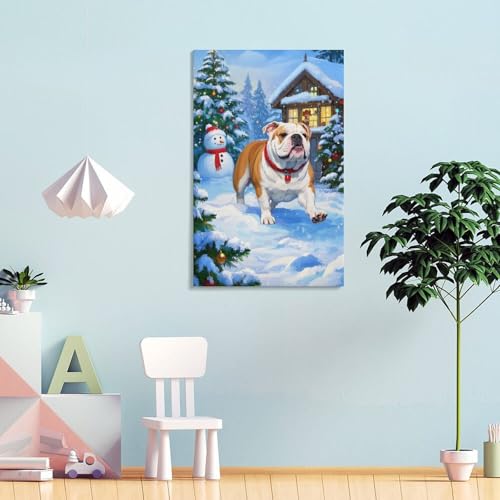 Tableau Bull-dog déco murale moderne impression toile 50x75cm - 4