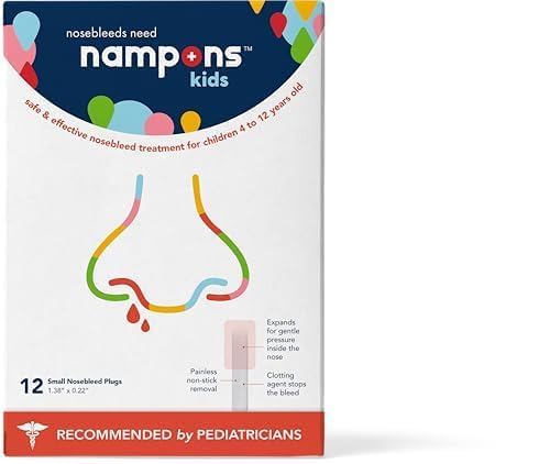 Nampons Kids Nosebleed Stoppers, Pediatrician Approved, Safe &amp; Pain-Free