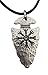 Pfeilspitzen kettenanhänger VIKINGS. Wikinger Schutzrune. Helm der Ehrfurcht Aegishjalmur, nordisch-keltischer Talisman Vegvisir Versilbertes. Fantasy, Cosplay Fan Geschenke. Handgefertigtes Juwel