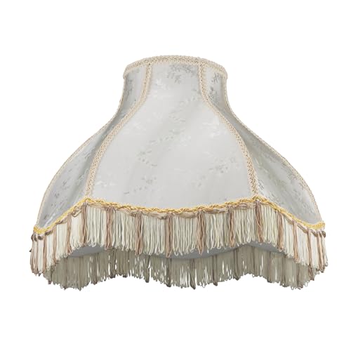 Image of Aspen Creative 30043A Transitional Scallop Bell Shape Spider Construction Lamp Shade in Beige, 17 inch wide (6 inch x 17 inch x 12 inch)