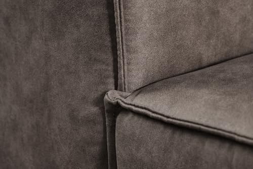 Riess Ambiente Design 3-Sitzer Sofa Bossa NOVA - 260cm - antik dunkelgrau - Microfaser inklusive Kissen 3er Sofa Couch XXL-Sofa XXL-Couch Bigsofa Rundum-Bezug – Bild 7