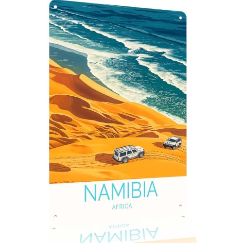 Retro Travel Wall Metal Sign 8x12 Inch NAMIBIA AFRICA