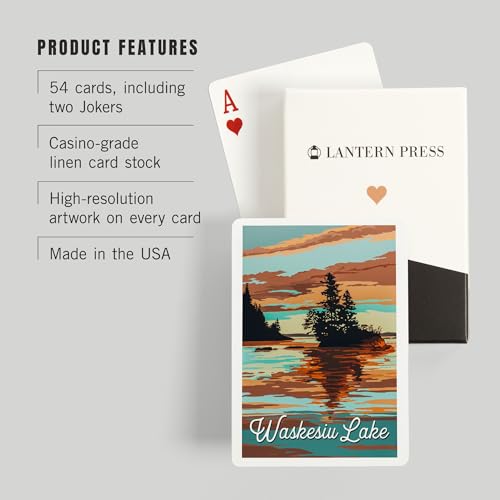 Baraja Póker 52 Cartas Waskesiu Lake, Canadá miniatura 3