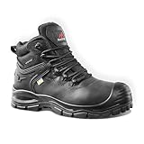 Rock Fall Surge Electrical Hazard Waterproof Safety Boot Steel Toe Cap Boot Unisex, Full-Grain Water Repellent Safety Boots, SRC Slip Rated Work, Fibreglass Toe Cap and Heat Resistant UK 10