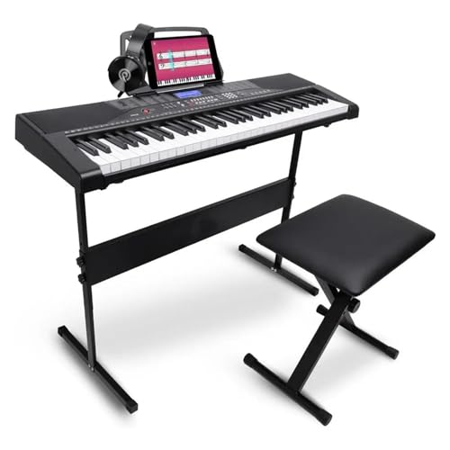 Clavier De Piano Électronique Numérique À 61 Touches, Tons Sélectionnables, LCD Numérique, Musical Portable - Les Beatles, Paul McCartney, John Lennon, RIngo Starr, George Harrison Clavier De Piano Électronique Numérique À 61 Touches, Tons Sélectionnables, LCD Numérique, Musical Portable
