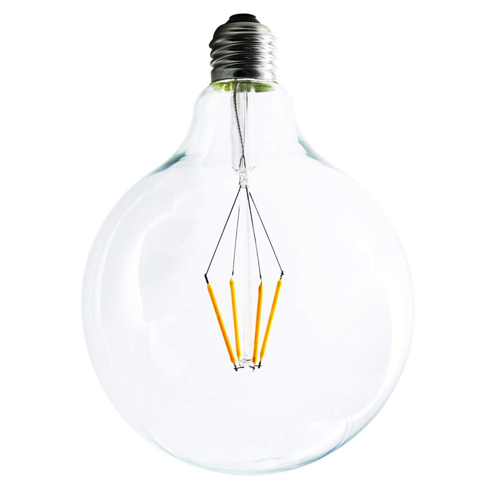 12 bombillas LED E27 G125, 6 W, blanco cálido 2200 K, bombilla de repuesto tradicional vintage para iluminación retro nostálgica