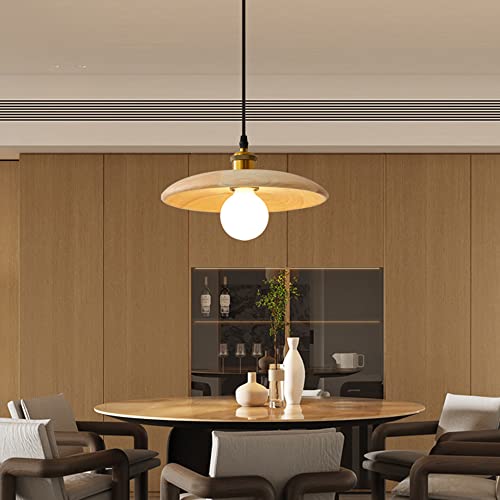 Lámpara colgante de madera rustica para techo de bar restaurante cocina E27 4