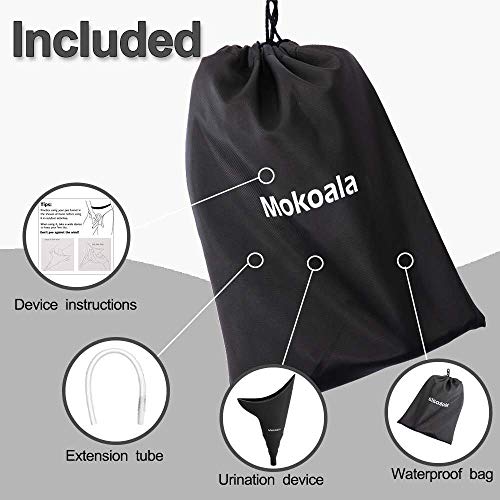 Female Urination Device Portable - Reusable Silicone Women Pee Funnel Allows Women to Pee Standing Up, Portable Design with Drawstring Bag for Outdoor Camping Hiking Backpacking Picnic (black) - Thumbnail 7