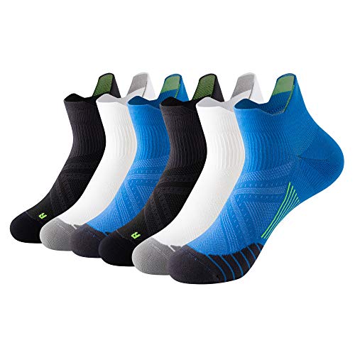 LifeWheel Chaussettes de Course à Pied Low Cut Athletic pour Homme et Femme, Chaussettes de Sport Multi-Performance de Compression et Anti-Ampoules (1/3/6 Paires)