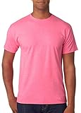 Hanes Men's X-Temp Performance T-Shirt, Neon Pink Heather, Large