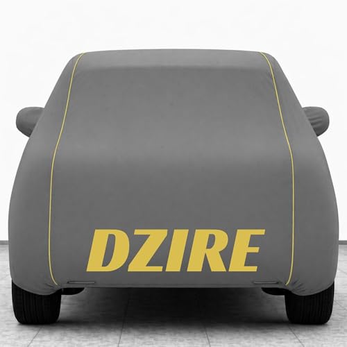 Image of Kings of Cover New Grey 100% Waterproof Dzire Car Cover | Polyester Car Body Cover for Rain & Sun | UV Protection, Dustproof, Scratch Resistant, Windproof, Heat Resistant, Custom Fit