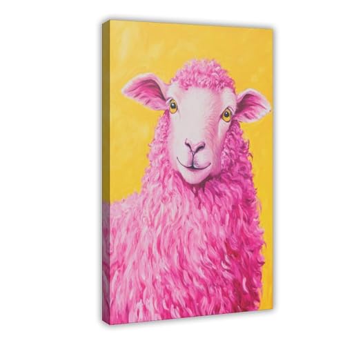 Mouton mignon en poster sur toile decoration murale chambre enfant et salon 30x45cm