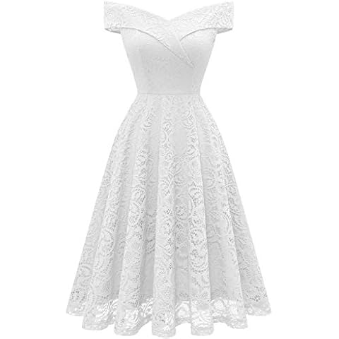 HomRain Off The Shoulder Lace Dress for Events Cover