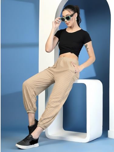 Image of UZARUS Women's Ultra-Soft Baggy Fit /Relaxed Fit Joggers with Side Pockets & Gripped Hem