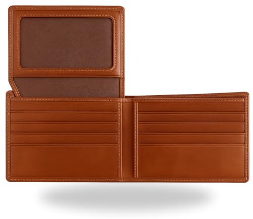 USA National Motto Embossed Design Full Grain Genuine Leather Wallet For Men, RFID Protected Men Wallet, 8 card slots, 2 id slots, Billetera de Hombre4