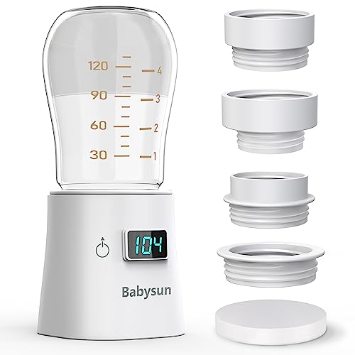 Image of Portable Bottle Warmer BabySun Baby Bottle Warmer Quick Heating in 2 Minutes Rechargeable Travel Bottle Warmer for Breastmilk and Formula, Compatible with Most Bottles