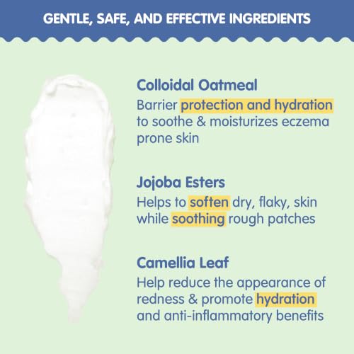 Image of Tubby Todd All Over Ointment, Baby Eczema Cream for Sensitive Skin | Multi-Purpose Baby Skin Relief Cream for Dry Skin, Steroid & Gluten Free, 8 oz,1 Pack, Fragrance Free