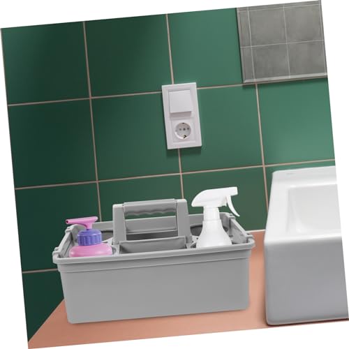 Miniatura 3 de Whamvox Cesta Portátil Para Artículos De Limpieza Grande De Plástico Asas, Organizador Resistente Multiusos Para Baño Y Cocina, Contenedor Compartimentos Para Hogar Y Hotel