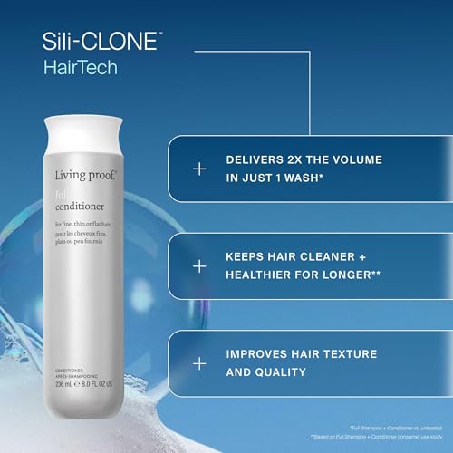 Living proof Full Conditioner, Volumizing & Moisturizing Conditioner for Women, Paraben & Silicone Free, Safe for Color Treated Hair, 8 oz
